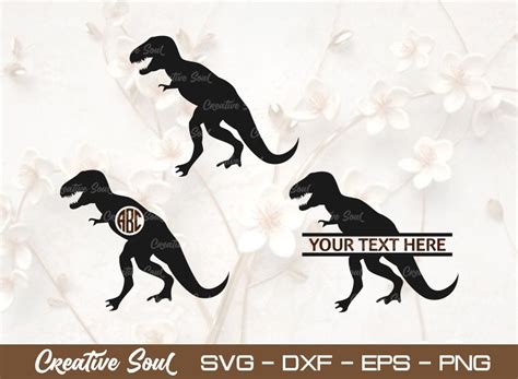 Dinosaur Monogram SVG Cut File Dinosaur Graphic By Creative Soul