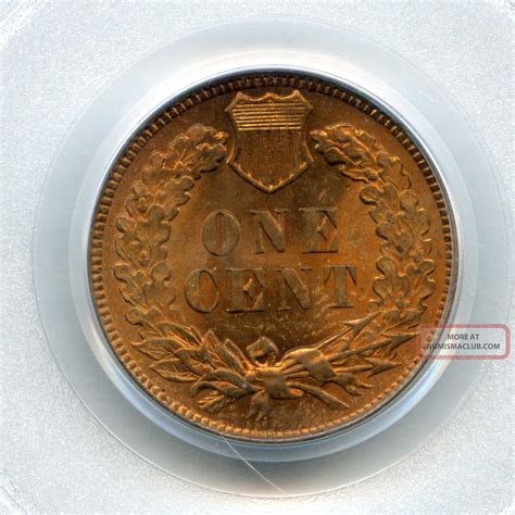 1903 Pcgs Ms64 Rd 1c Indian Cent Red Ogh Old Green Holder Red