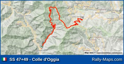 Ss Colle D Oggia Stage Map Rallye Sanremo Wrc