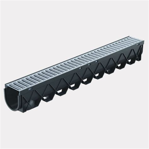 Storm Drain™ 1m Complete W Galvanised Plastic Grate Archipro Nz