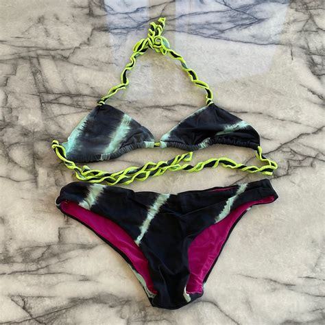 Martha Rey Reversible 2 Piece Bikini Set In Size Larg Gem