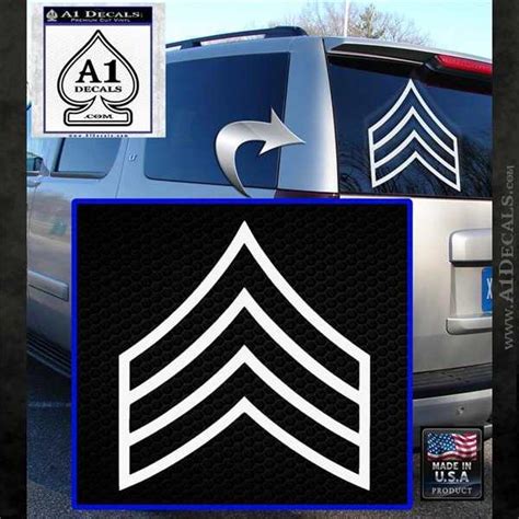 E5 Sergeant Rank Army Decal Sticker A1 Decals