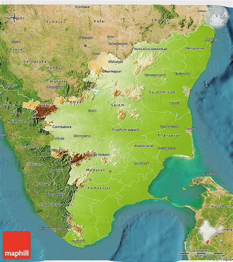 Physical Map Of Tamil Nadu Images