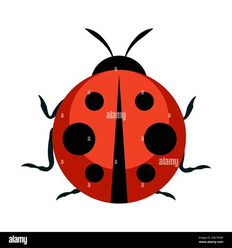 Cute Ladybug Icon. Illustration Stock Photo - Alamy