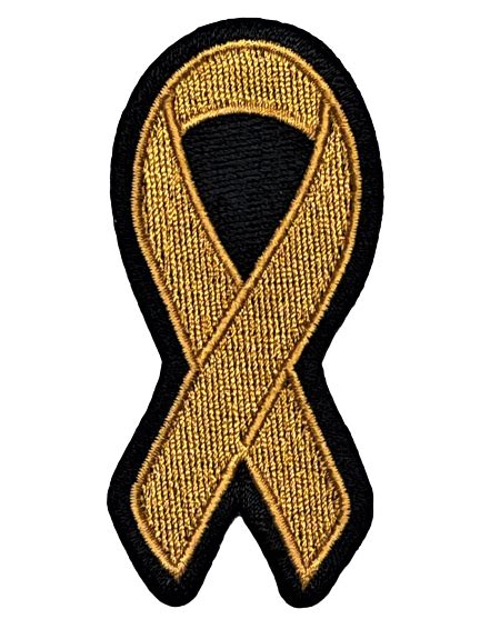 Gold Awareness Ribbon Patch Abc Patches