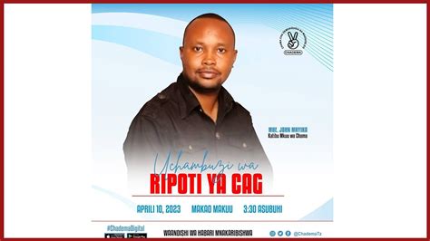 Live John Mnyika Anaichambua Ripoti Ya Cag Muda Huu Youtube