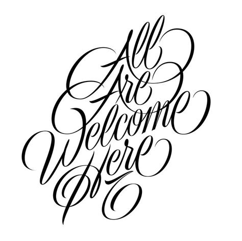 All Are Welcome Here - Custom Lettering & Typography