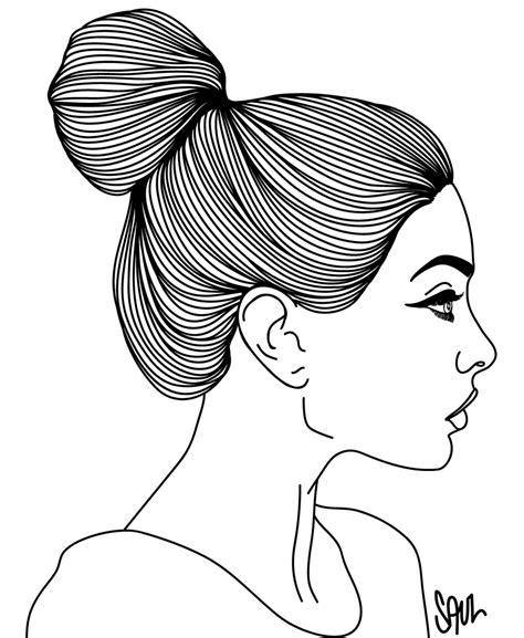 Woman Side Profile Drawing At Getdrawings Free Download