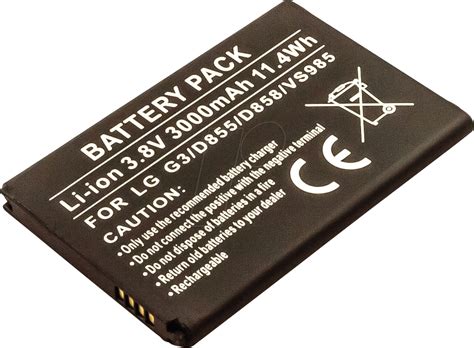 AKKU 10587: Smartphone battery for LG devices, Li-Ion, 3000 mAh at ...