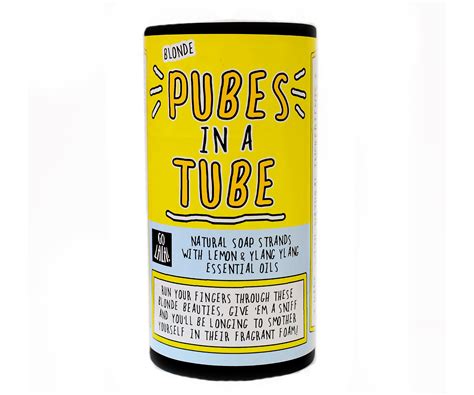 BLONDE Pubes In A Tube Lemon Ylang Ylang Soap Strands Go La La Greeting Cards Gifts