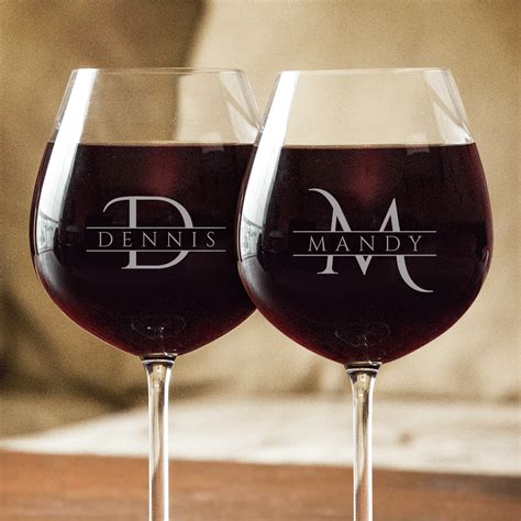 Personalized Name And Initial Engraved Wine Glass Designs By Myutopia Shout Out