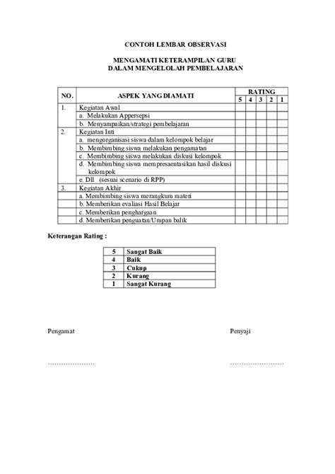 Doc Contoh Lembar Observasi