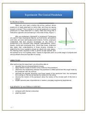 Experiment 2- Conical Pendulum.pdf - Experiment: The Conical Pendulum INTRODUCTION Have you ever ...