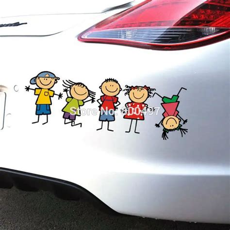 Car Styling Cartoon Childhood Happy Family Naughty Kids Car covers Car ...