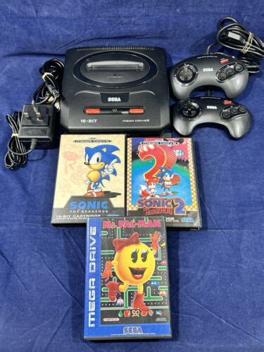 Sega Mega Drive 2 Console And 2 Official Controller 3 Games 2 X Sonic