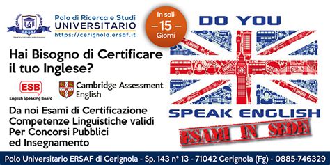 Centro Esami Autorizzato Per Le Certificazioni Lingua Inglese Esb