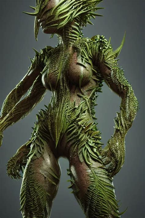 Skin Concept Costume In Full Growth Biopunk Plant Stable Diffusion