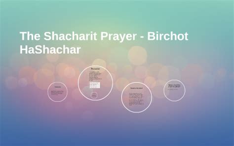 The Shacharit Prayer - Birchot HaShachar by Mark Werner