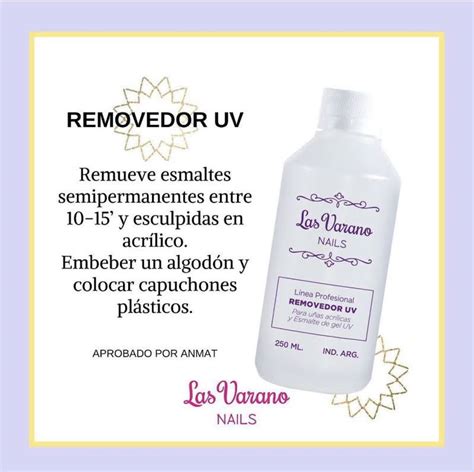 LAS VARANO REMOVEDOR UV 250ML Bellacentral Ar