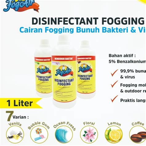 Jual Fogair Disinfectant Fogging Aneka Aroma Bahan Dasar Air