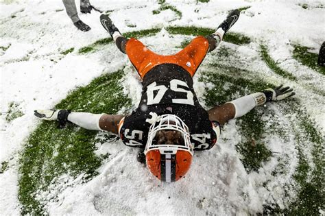 Cleveland Browns Vs Steelers Win With Snow Angels And Scuffle With