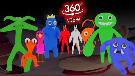 Vr 360° New Rainbow Friends Vs Garten Of Banban All Phases 🎶 Friday