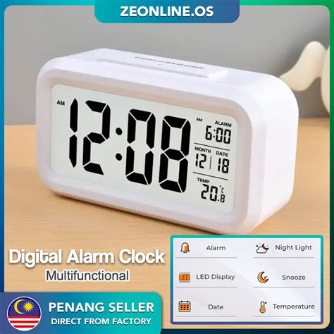 LED Digital Alarm Clock Backlight Snooze Mute Calendar Desktop