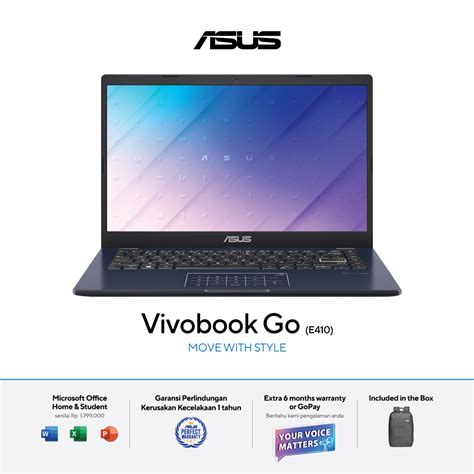 Asus Vivobook Go 14 E410ka Fhd455m Laptop For Mahasiswa