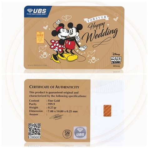 Jual LM UBS GIFT 0 25 Gr DISNEY BIRTHDAY WEDDING THANK YOU NEWBORN