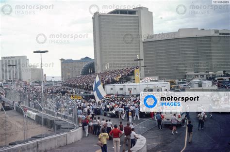 A Crowd Of People Surround The Williams FW08 Ford Of Derek Daly John