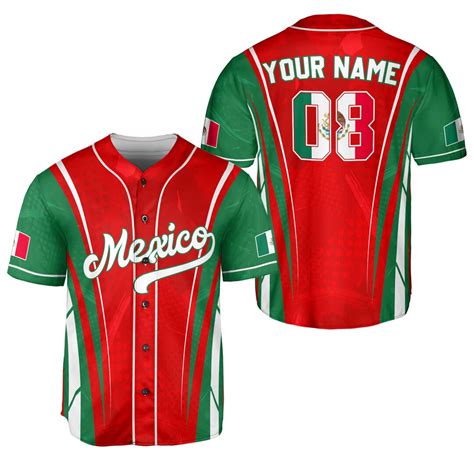 Personalized Mexico Baseball Jersey Custom Name and Number - Etsy