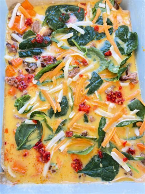 Low Carb Sausage Breakfast Casserole Spinach Tiger