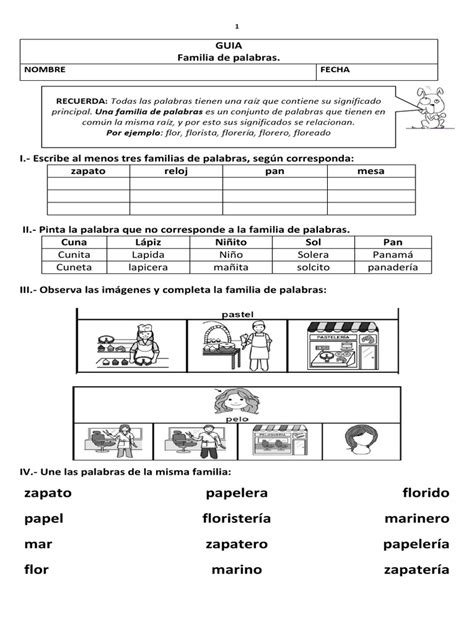 Guia Familia De Palabras Pdf