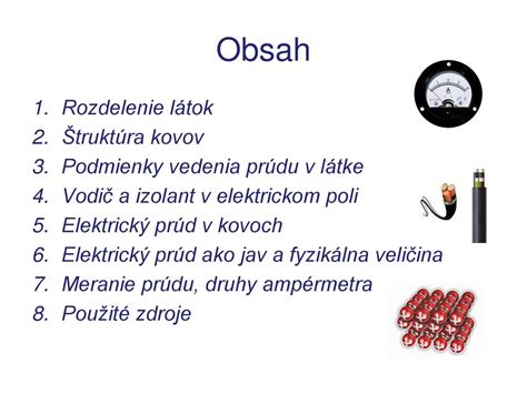 Elektrický prúd v kovovom vodiči Tepelné účinky prúdu ppt stáhnout