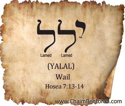 Hebrew Word Study Wail Yalal Chaim Bentorah