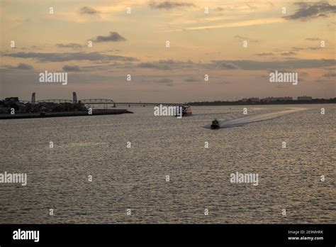 Sunrise Over Rockaway Inlet New York Usa Stock Photo Alamy