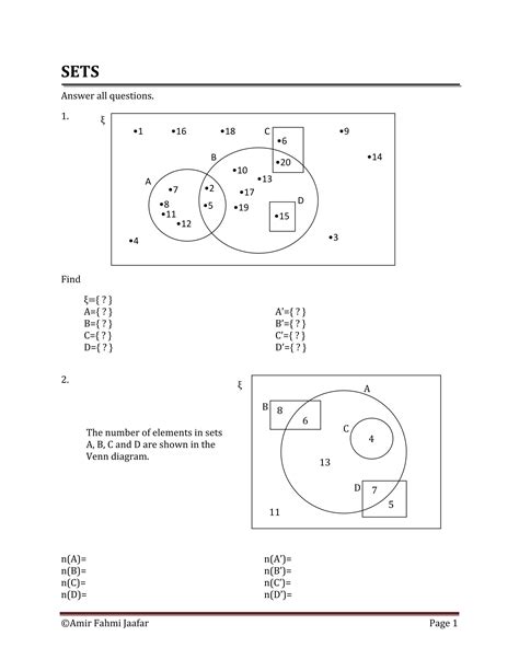 worksheet sets extra