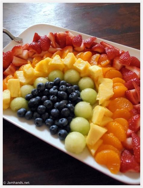 Rainbow Fruit Tray Or With Cantaloupe Instead Of Oranges Made It For