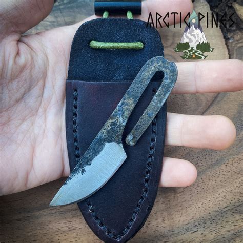 KONA Bushcraft Knife Hand Forged Neck Knife High Carbon Etsy