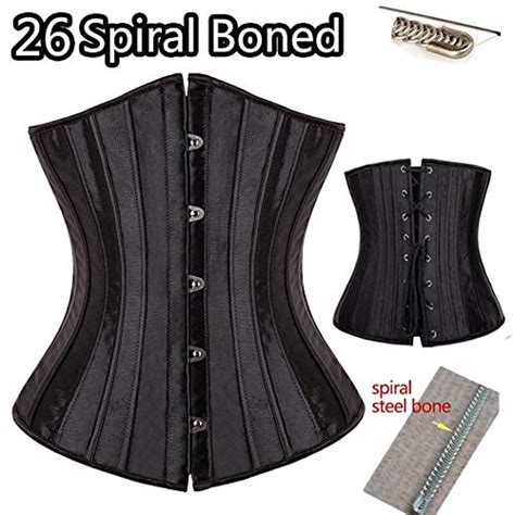 Buy ZZEBRA Solid Black 9324 Steampunk Corset Women Plus Size 24 Steel