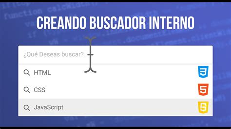 Como Crear Buscador Interno En Tu P Gina Web Html Css Js