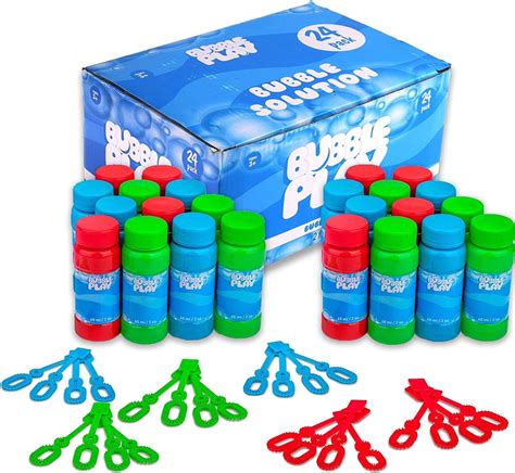 Bubbleplay Bubble Blower Bottles With Wands 24 Pack 2 Oz