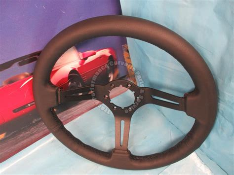 1963 1982 Corvette Steering Wheel Black Leather 3 Spoke 14 Tracy