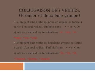 Verbes Reguliers Ppt