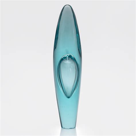 Timo Sarpaneva A Glass Sculpture Orkidea Adriatico Signed Timo