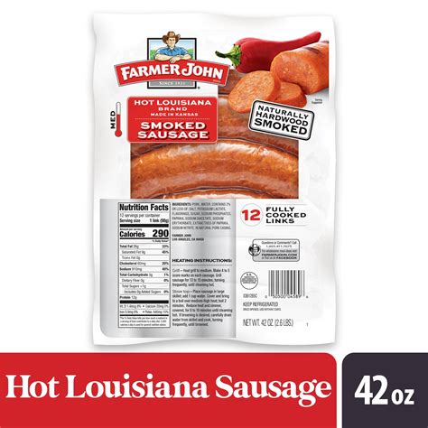 Farmer John Hot Louisiana Brand Smoked Sausage