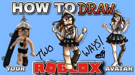 How To Draw Your Roblox Avatar 2 Ways Youtube