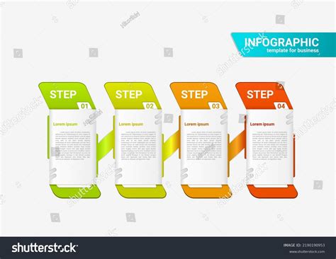 steps timeline business process infographics element stock vector