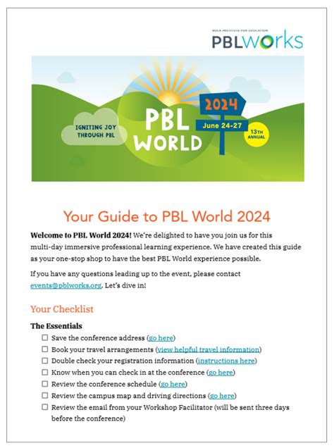 Your Guide To Pbl World 2025 Pblworks