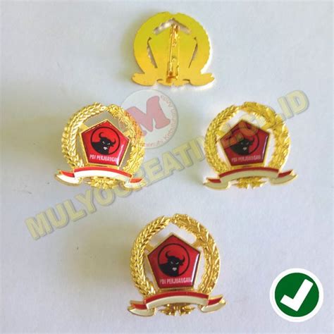 Jual Pin Partai PDIP PDI Perjuangan Bentuk Padi Kapas Di Lapak